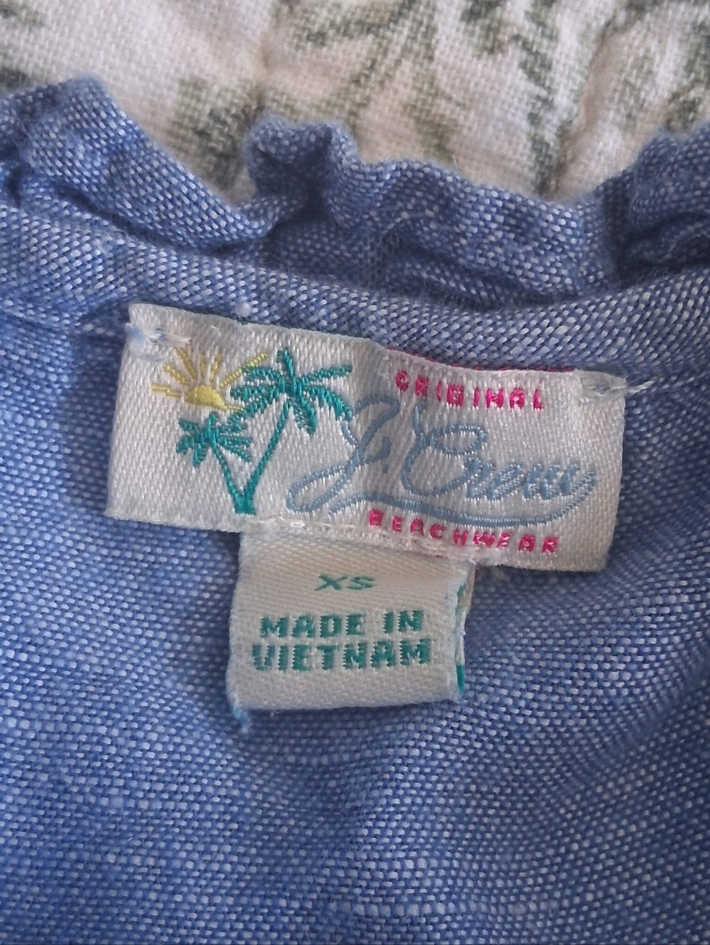 J. Crew Blue Dress Linen & Cotton Mix - Picture 5 of 7